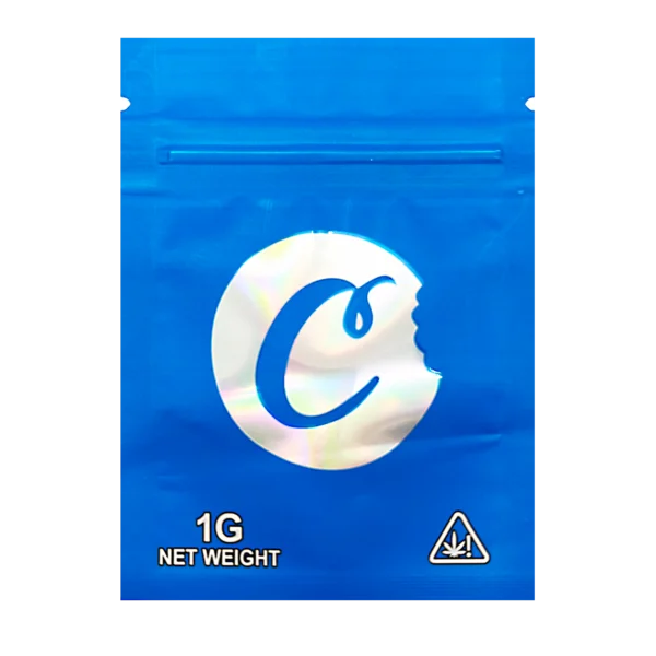 1 Gram Mylar Bag – Premium Smell-Proof Flower Packaging - Blue Cookies (100 Count) CMB-1G-176