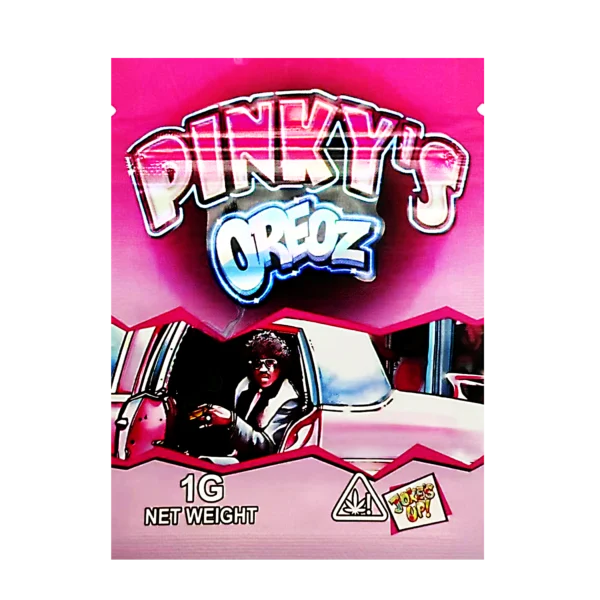 1 Gram Mylar Bag – Premium Smell-Proof Flower Packaging - Pinky's Oreoz (100 Count) CMB-1G-179