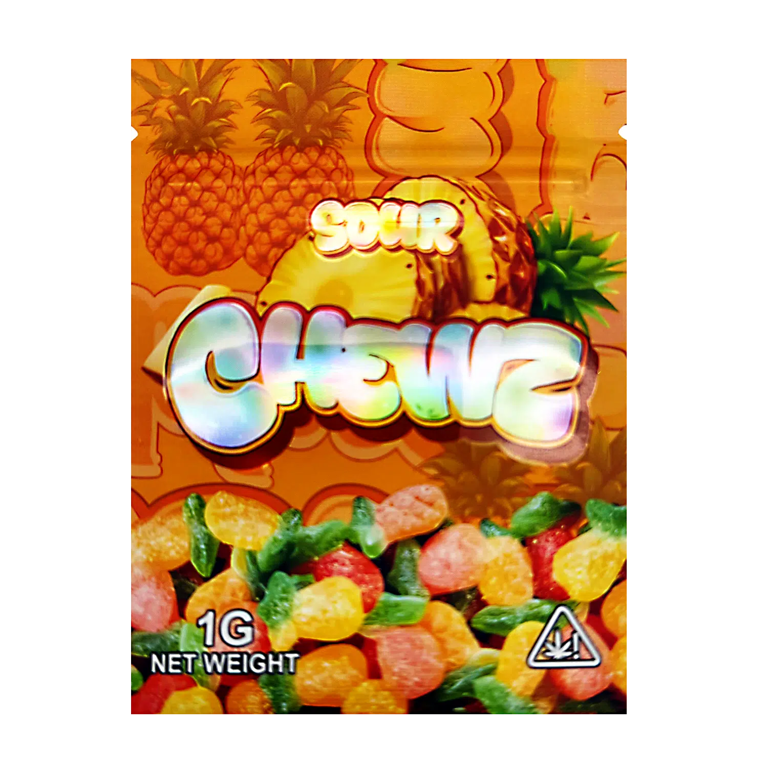 1 Gram Mylar Bag – Premium Smell-Proof Flower Packaging – Sour Chewz (100 Count) CMB-1G-183