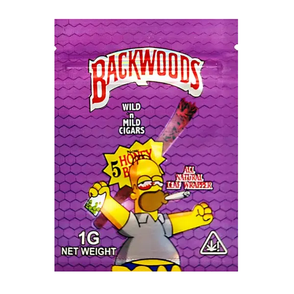 1 Gram Mylar Bag – Premium Smell-Proof Flower Packaging - Backwoods Homer Simpsons (100 Count) CMB-1G-184