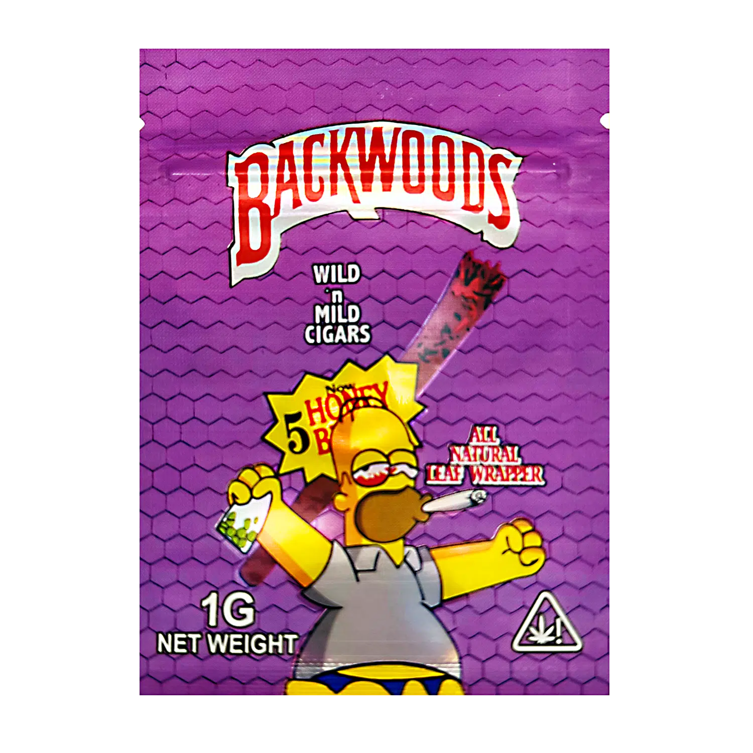 1 Gram Mylar Bag – Premium Smell-Proof Flower Packaging – Backwoods Homer Simpsons (100 Count) CMB-1G-184
