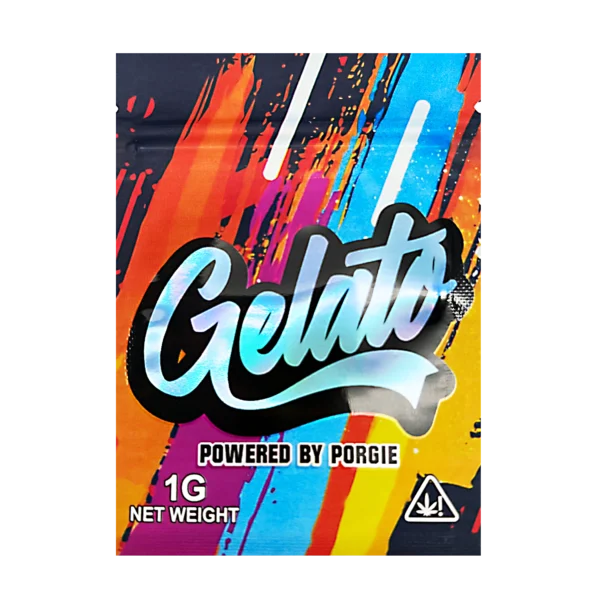 1 Gram Mylar Bag – Premium Smell-Proof Flower Packaging - Gelato Powered By Porgie (100 Count) CMB-1G-186