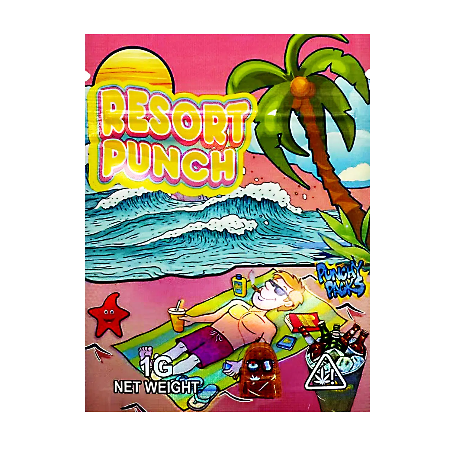 1 Gram Mylar Bag – Premium Smell-Proof Flower Packaging – Resort Punch (100 Count) CMB-1G-188