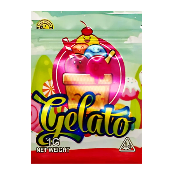 1 Gram Mylar Bag – Premium Smell-Proof Flower Packaging - Gelato Happy Faces (100 Count) CMB-1G-190