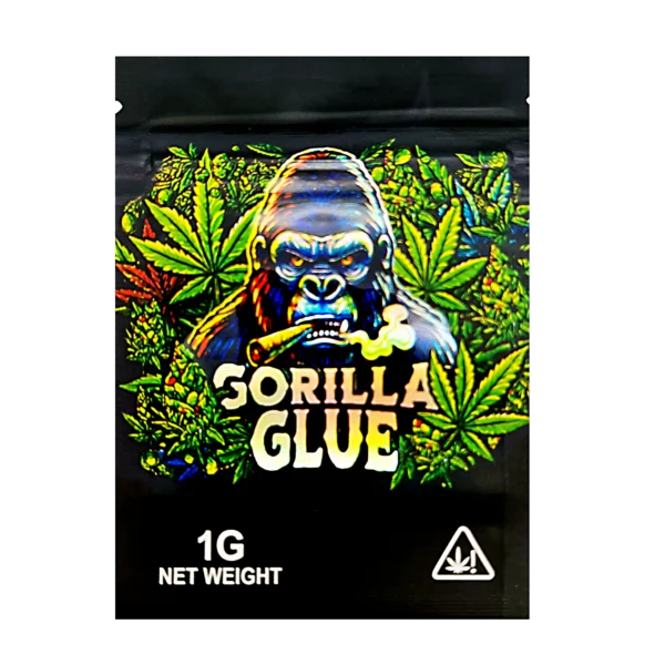 1 Gram Mylar Bag – Premium Smell-Proof Flower Packaging - Gorilla Glue (100 Count) CMB-1G-195