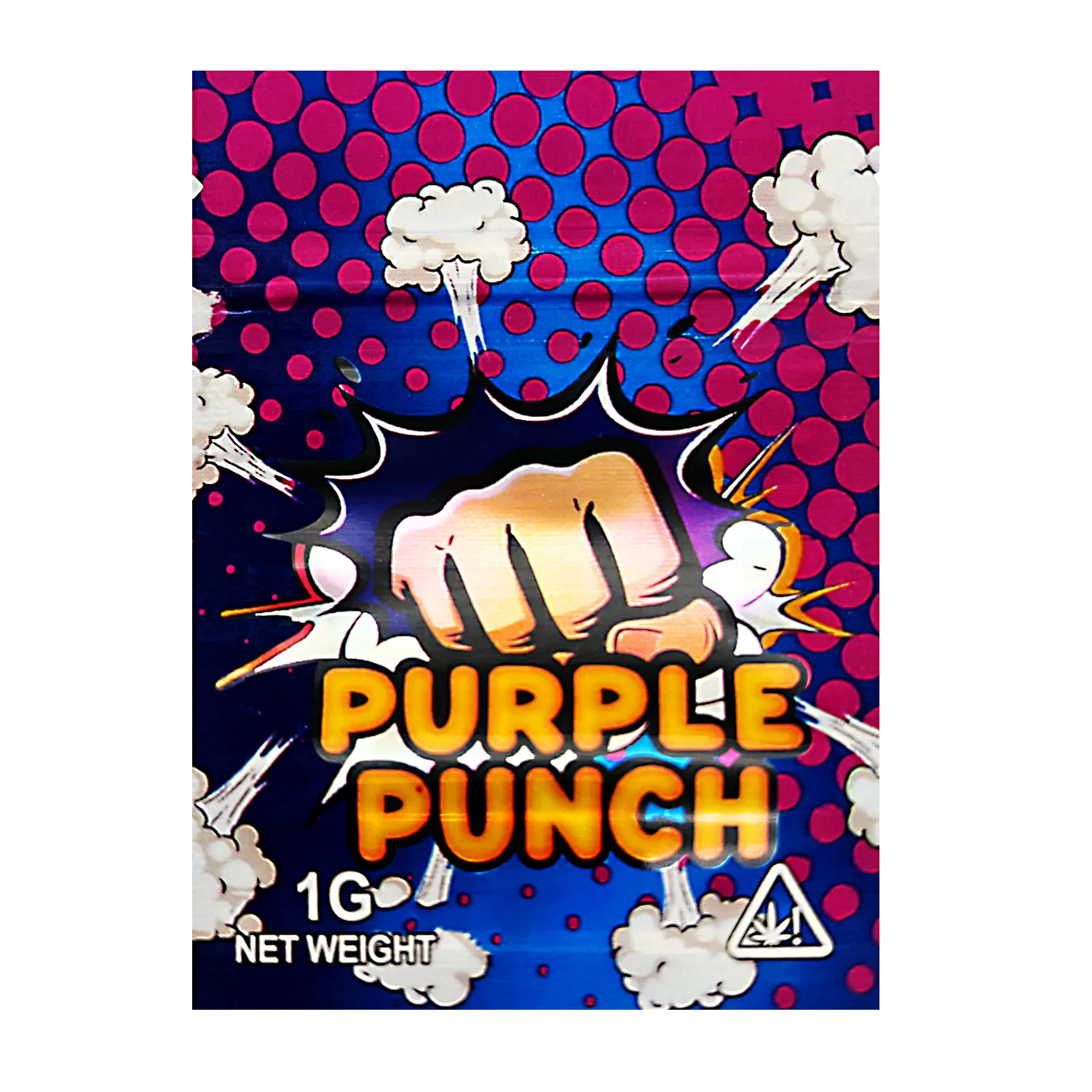 1 Gram Mylar Bag – Premium Smell-Proof Flower Packaging – Purple Punch (100 Count) CMB-1G-202