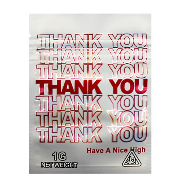 1 Gram Mylar Bag – Premium Smell-Proof Flower Packaging - Thank You Have a Nice High (100 Count) CMB-1G-205