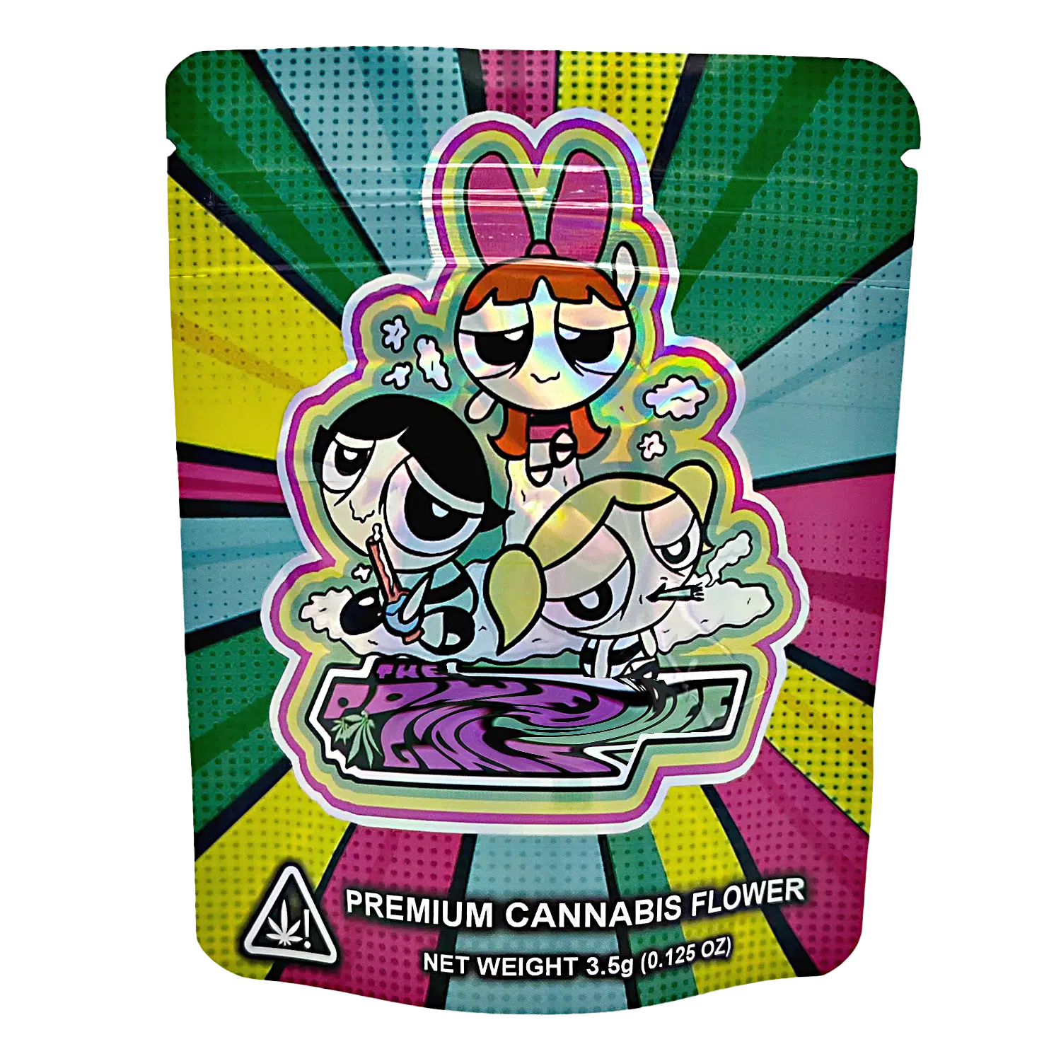 3.5 Gram Mylar Bag – Premium Smell-Proof Flower Packaging – Power Puff (50 Count) CMB-35G-079