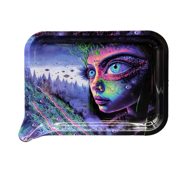 FRT-SM-045 Get Lost Small 3D Rolling Tray (No Lid) (Get Lost Wide Eye Alien Girl)