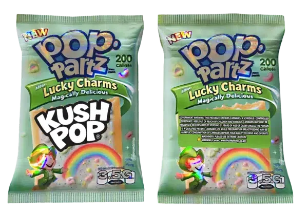 3.5g Shaped Mylar Bag – Premium Smell-Proof Flower Packaging - Kush Pop Pop Tarts Lucky Charms (50 Count) JSMB-35G-029