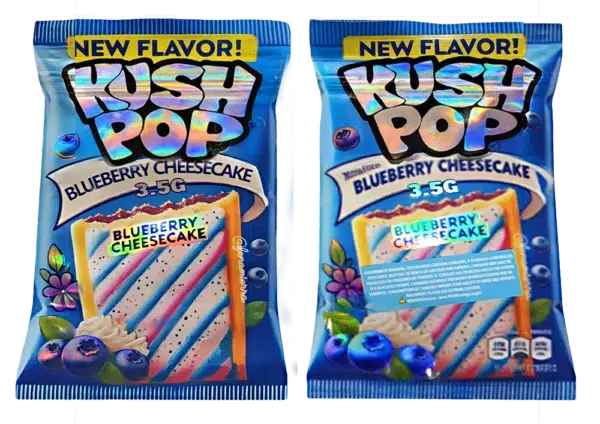 3.5g Shaped Mylar Bag – Premium Smell-Proof Flower Packaging - Kush Pop Blueberry Cheesecake (50 Count) JSMB-35G-030
