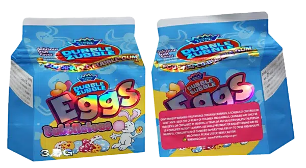 3.5g Shaped Mylar Bag – Premium Smell-Proof Flower Packaging - Dubble Bubble Eggs (50 Count) JSMB-35G-045
