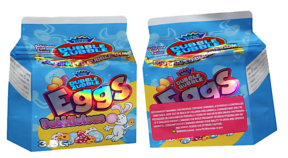 3.5g Shaped Mylar Bag – Premium Smell-Proof Flower Packaging – Dubble Bubble Eggs (50 Count) JSMB-35G-045