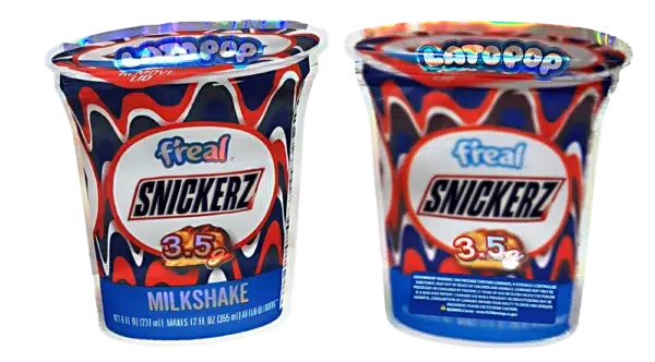 3.5g Shaped Mylar Bag – Premium Smell-Proof Flower Packaging - Latopop F'real Snickerz Milkshake (50 Count) JSMB-35G-049