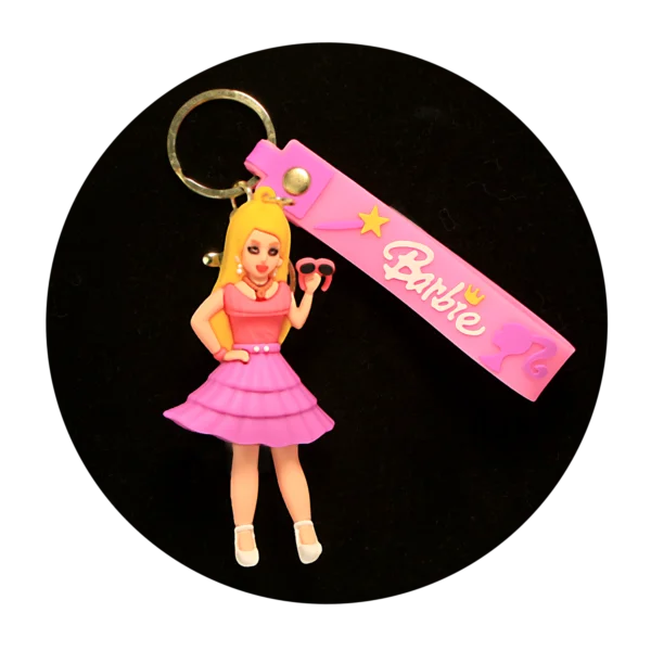 KSB-301 Barbie Cheer and Glasses - Keychain With Silicone Band