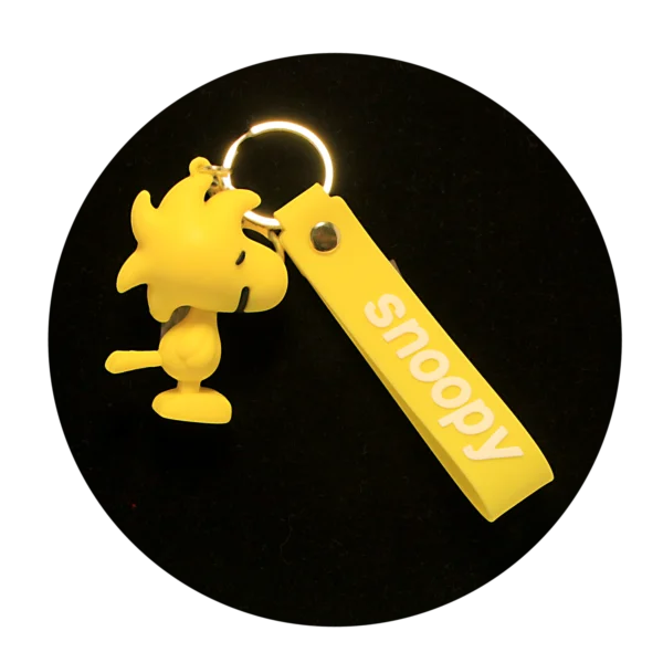 KSB-313  Comics - Snoopy - Woodstock - Keychain With Silicone Band