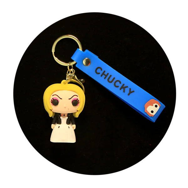 KSB-316 Horror Movies - Bride of Chucky - Keychain With Silicone Band