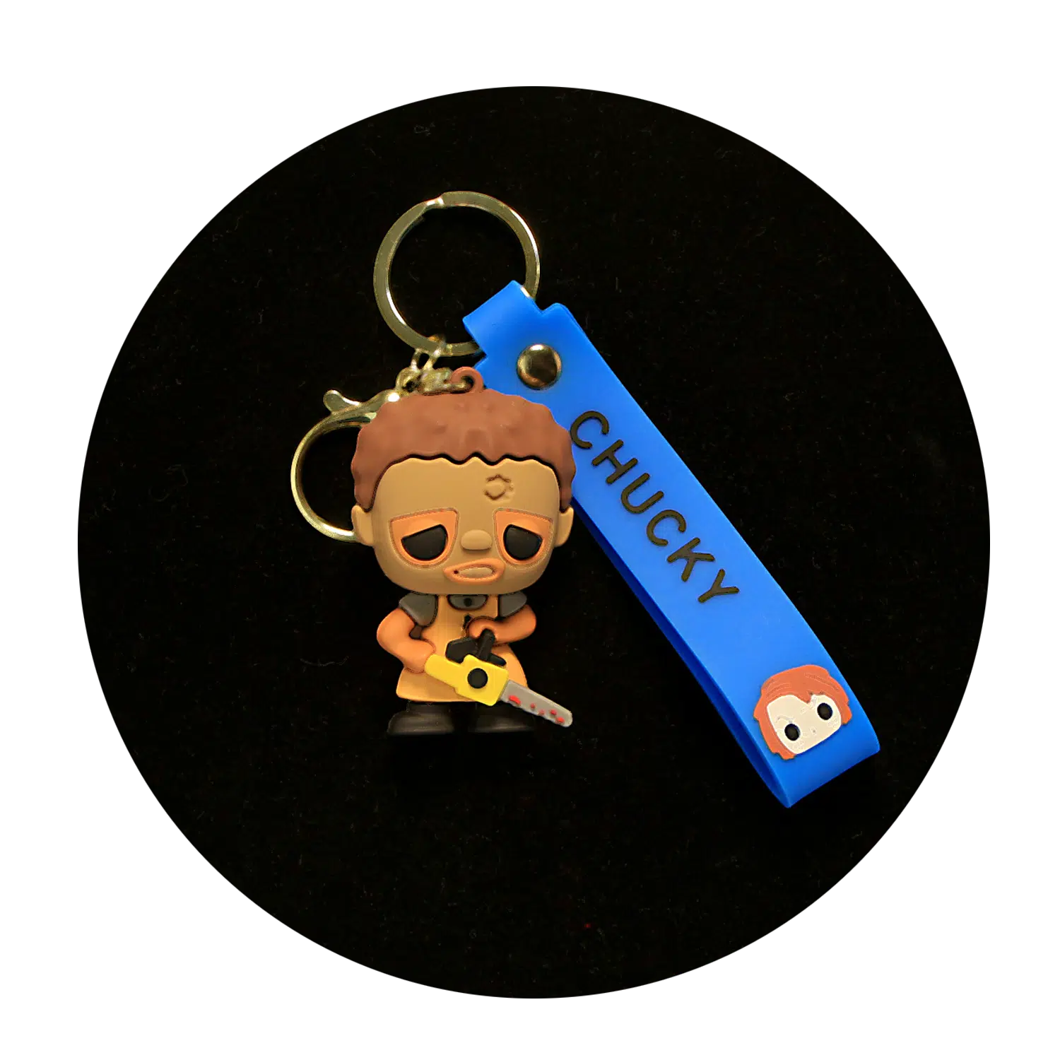 KSB-321 Horror Movies – Chainsaw Massacre – Keychain With Silicone Band