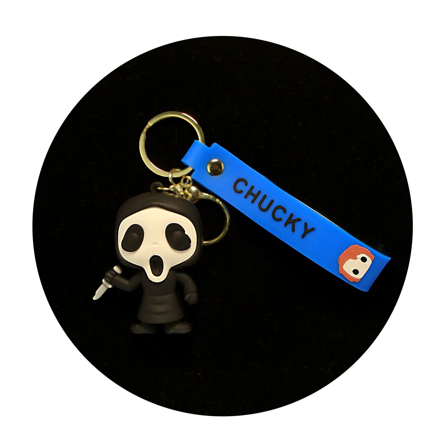 KSB-322 Horror Movies – Scream Ghost Face – Keychain With Silicone Band
