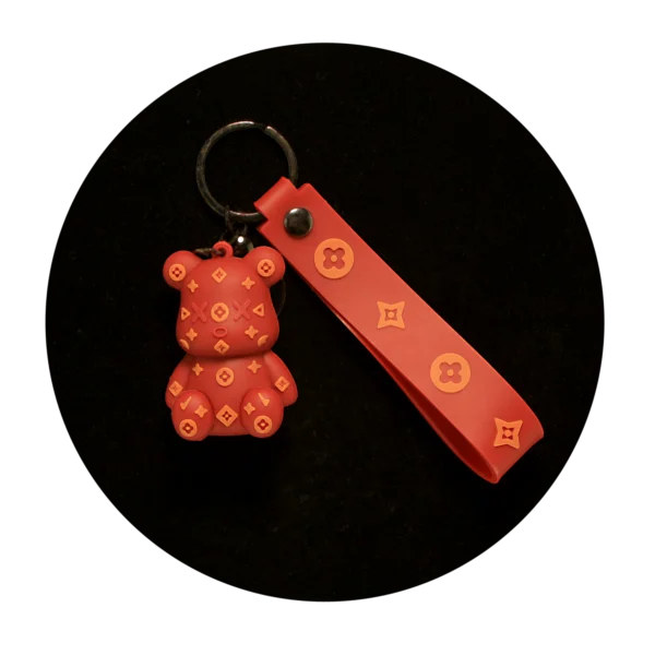 KSB-325 Bear Louis Vuitton Style (Sierra) - Keychain With Silicone Band
