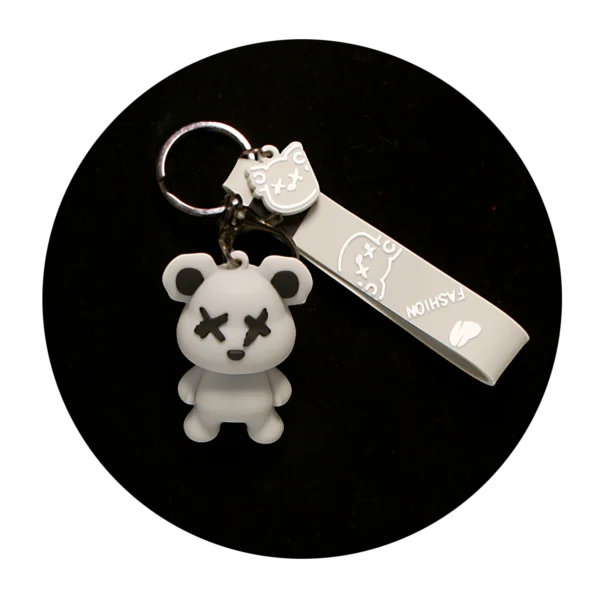 KSB-328 Bear KAWS Sesame Street (Grey) - Keychain With Silicone Band