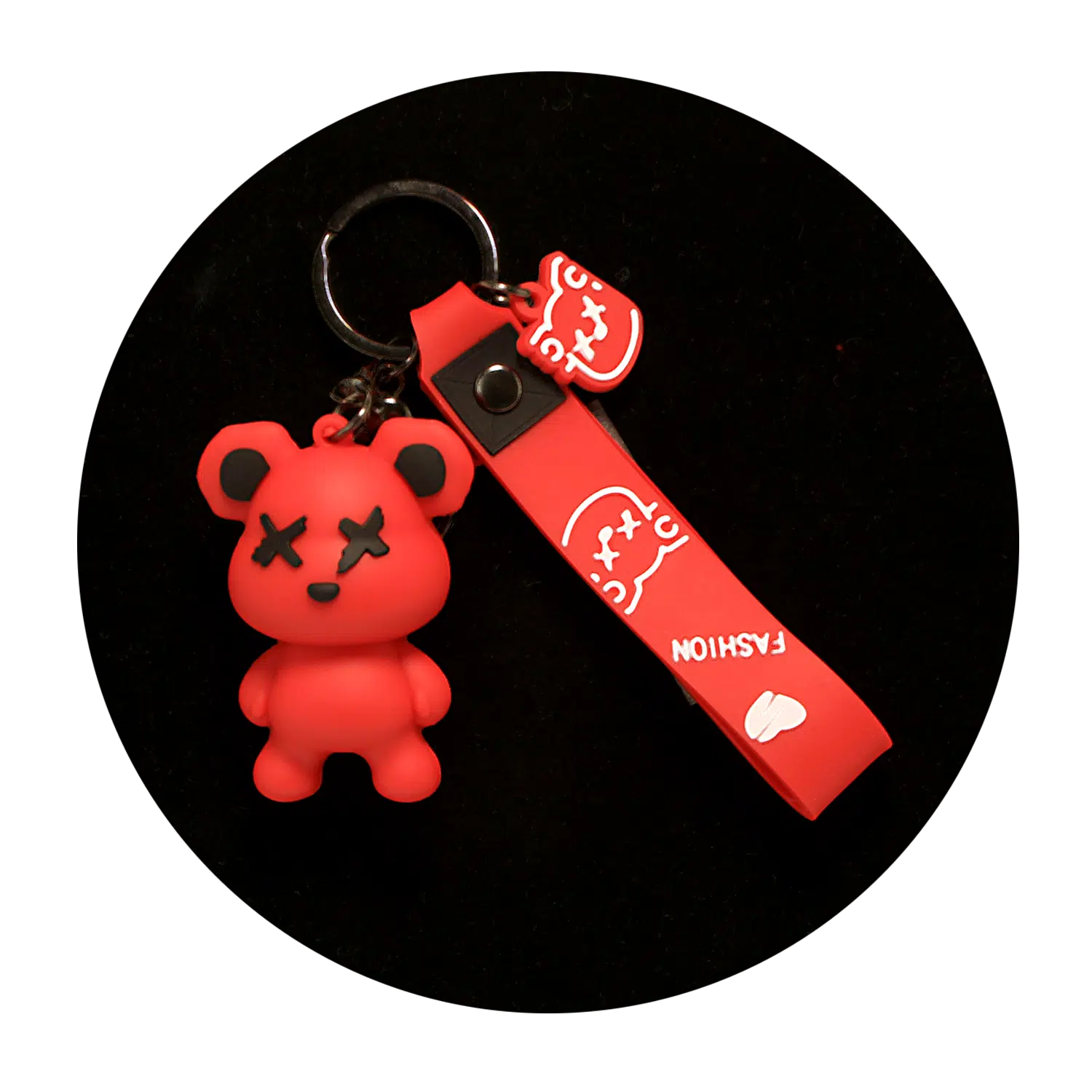 KSB-329 Bear KAWS Sesame Street (Red) – Keychain With Silicone Band