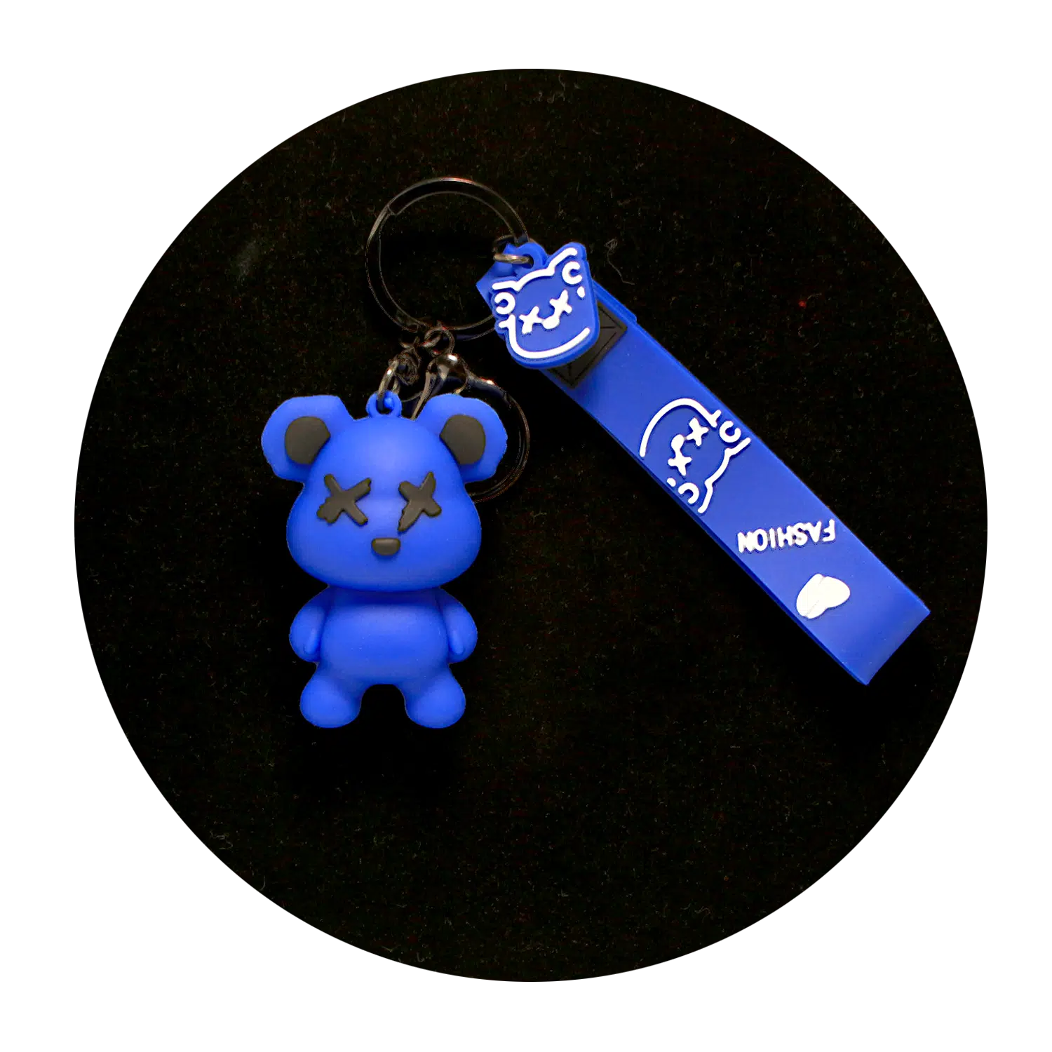 KSB-330 Bear KAWS Sesame Street (Blue) – Keychain With Silicone Band