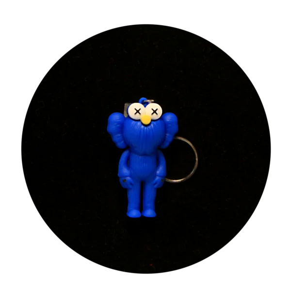 KSB-333 Kaws Bear Blue - Keychain With Silicone Band