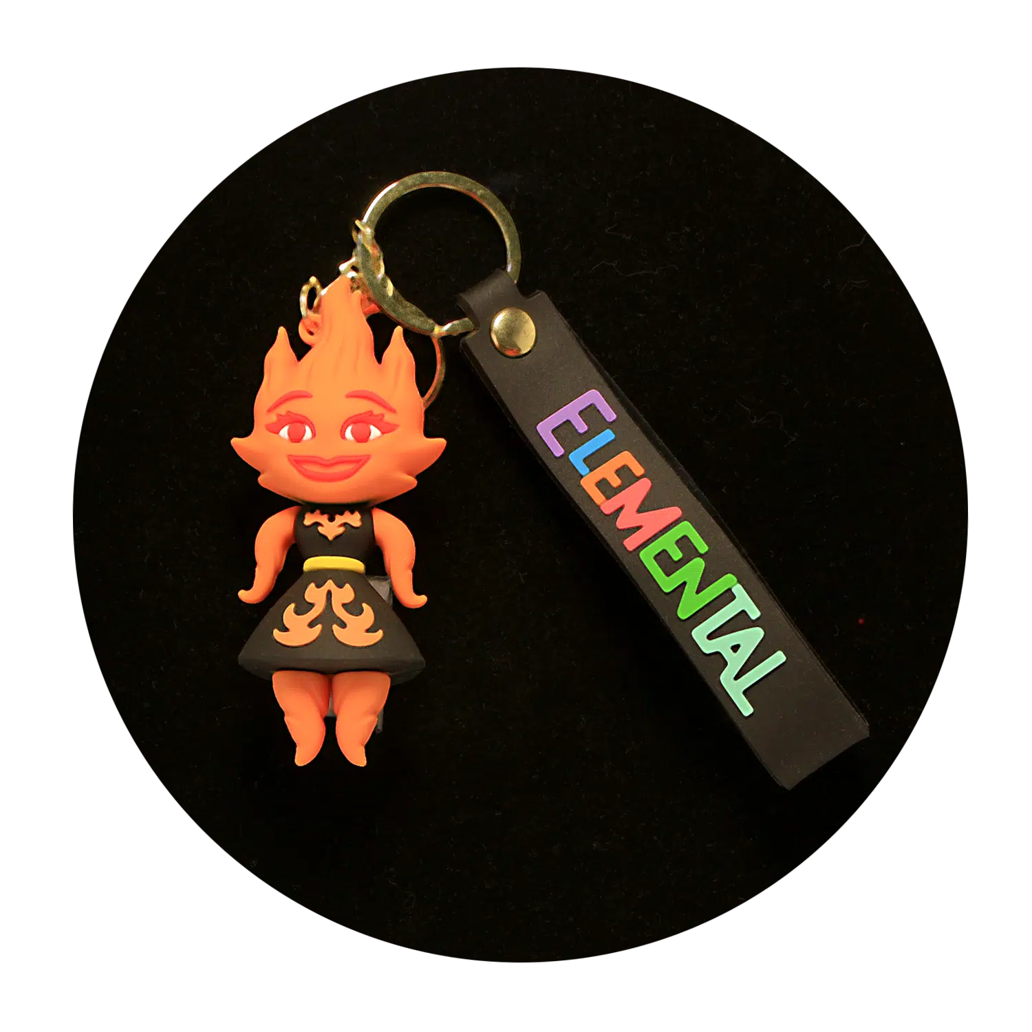 KSB-336 Pixar – Elemental – Cinder Lumen – Keychain With Silicone Band