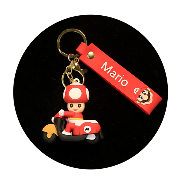 KSB-345 Nintendo - Super Mario - Toad Kart Racer - Keychain With Silicone Band