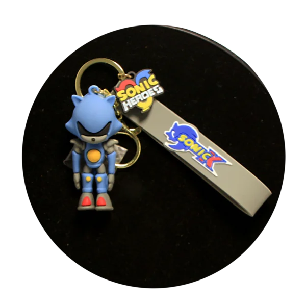 KSB-347 Comics - Sonic - Metal Sonic - Keychain With Silicone Band