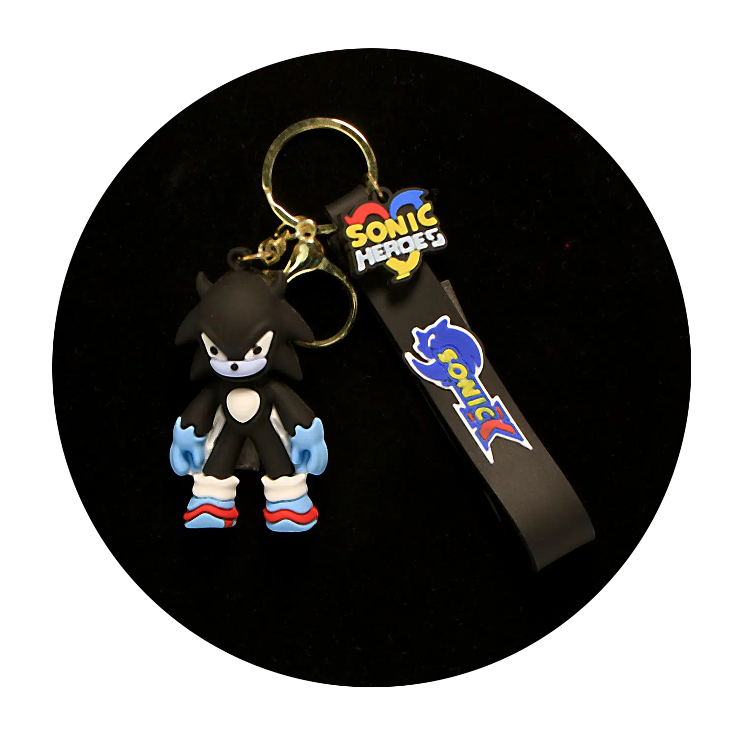 KSB-348 Comics – Sonic – Shadow Sonic – Keychain With Silicone Band