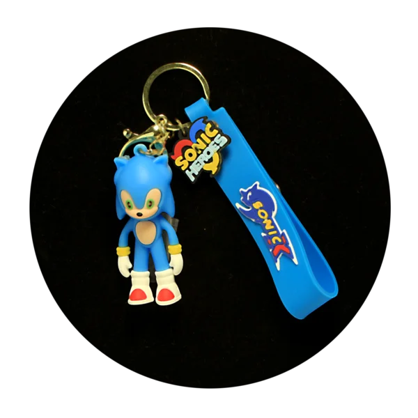 KSB-349 Comics - Sonic - The Hedgehog- Keychain With Silicone Band