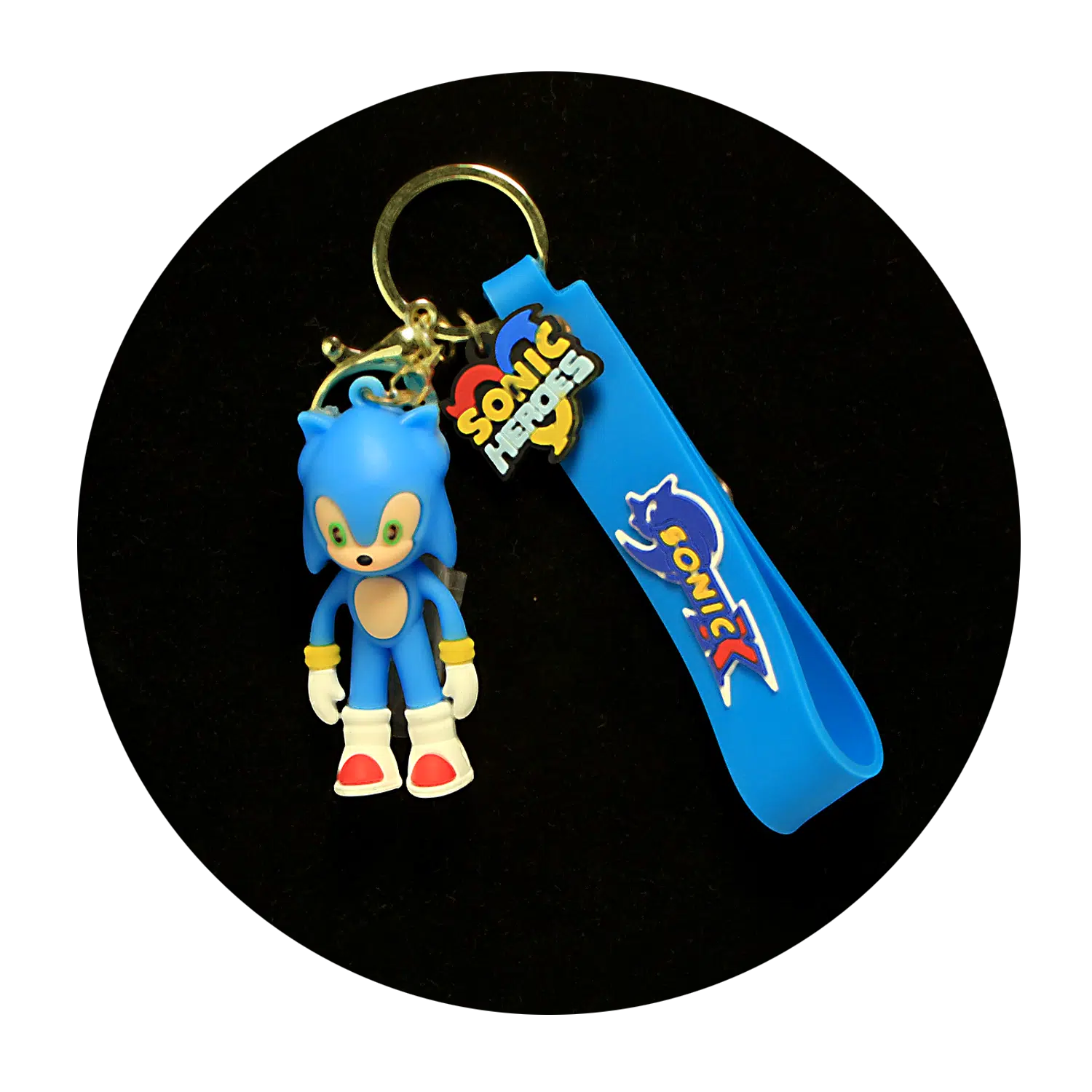 KSB-349 Comics – Sonic – The Hedgehog- Keychain With Silicone Band