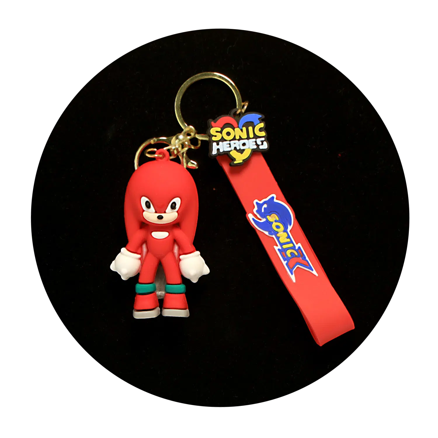 KSB-351 Comics – Sonic – Knuckles – Keychain With Silicone Band