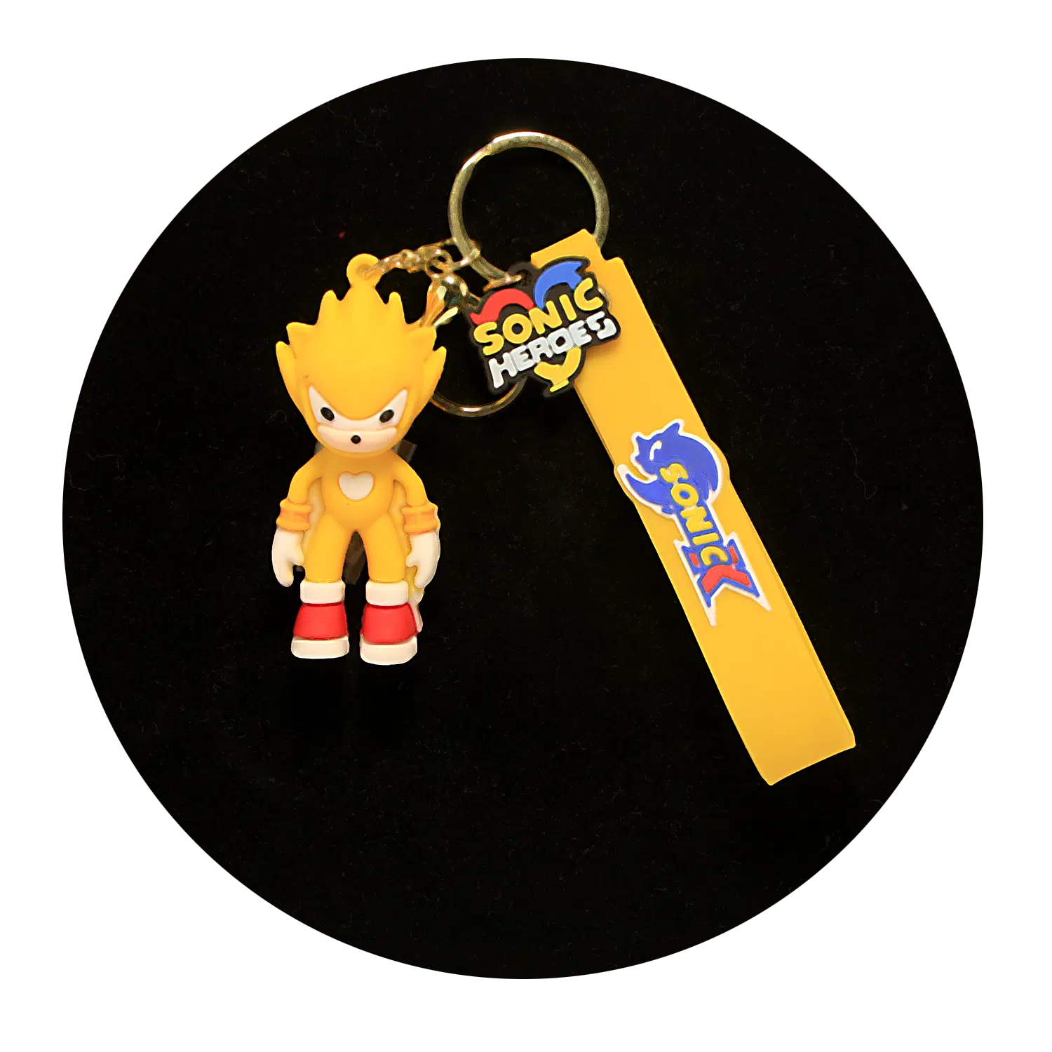 KSB-352 Comics – Sonic – Super Sonic – Keychain With Silicone Band