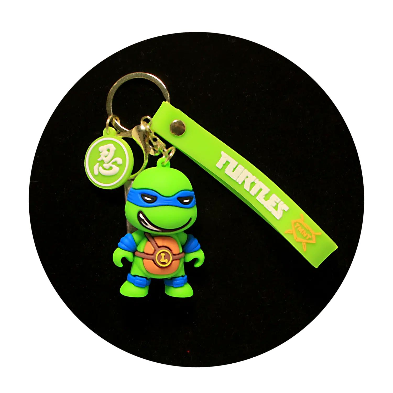 KSB-358 Comics – Ninja Turtles – Leonardo Blue Mini – Keychain With Silicone Band