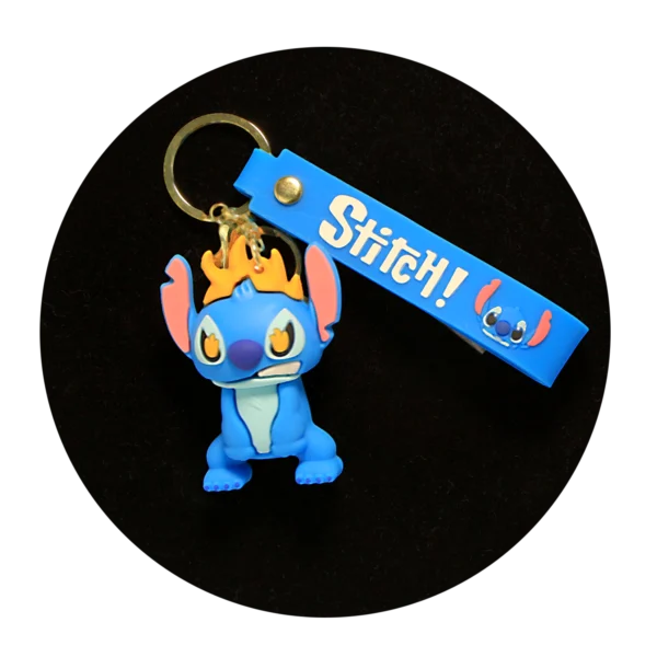 KSB-371 Disney Movie - Lilo & Stitch - Stitch Blue 03 - Keychain With Silicone Band