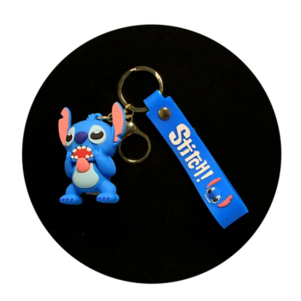 KSB-374 Disney Movie - Lilo & Stitch - Stitch Blue 06 - Keychain With Silicone Band