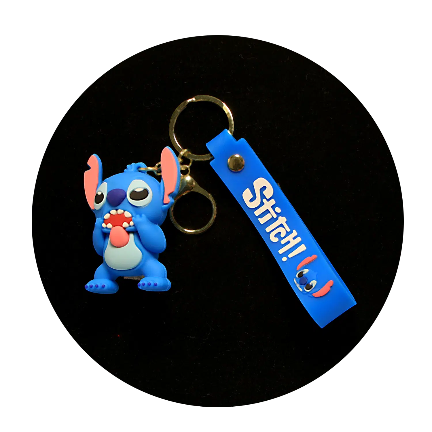 KSB-374 Disney Movie – Lilo & Stitch – Stitch Blue 06 – Keychain With Silicone Band