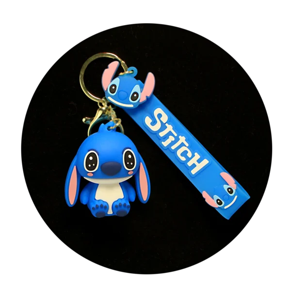 KSB-376 Disney Movie - Lilo & Stitch - Stitch Blue 08 - Keychain With Silicone Band