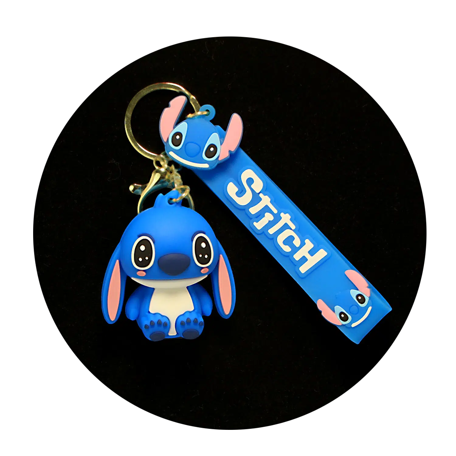 KSB-376 Disney Movie – Lilo & Stitch – Stitch Blue 08 – Keychain With Silicone Band