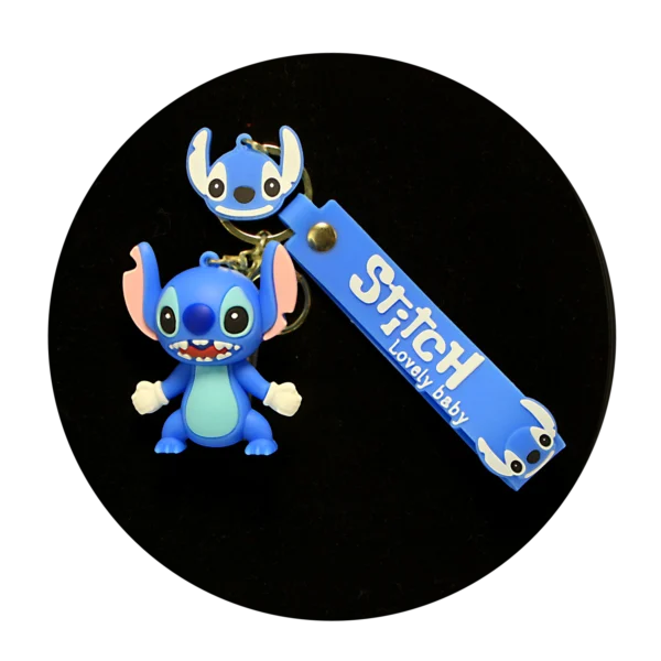 KSB-377 Disney Movie - Lilo & Stitch - Stitch Blue 09 - Keychain With Silicone Band