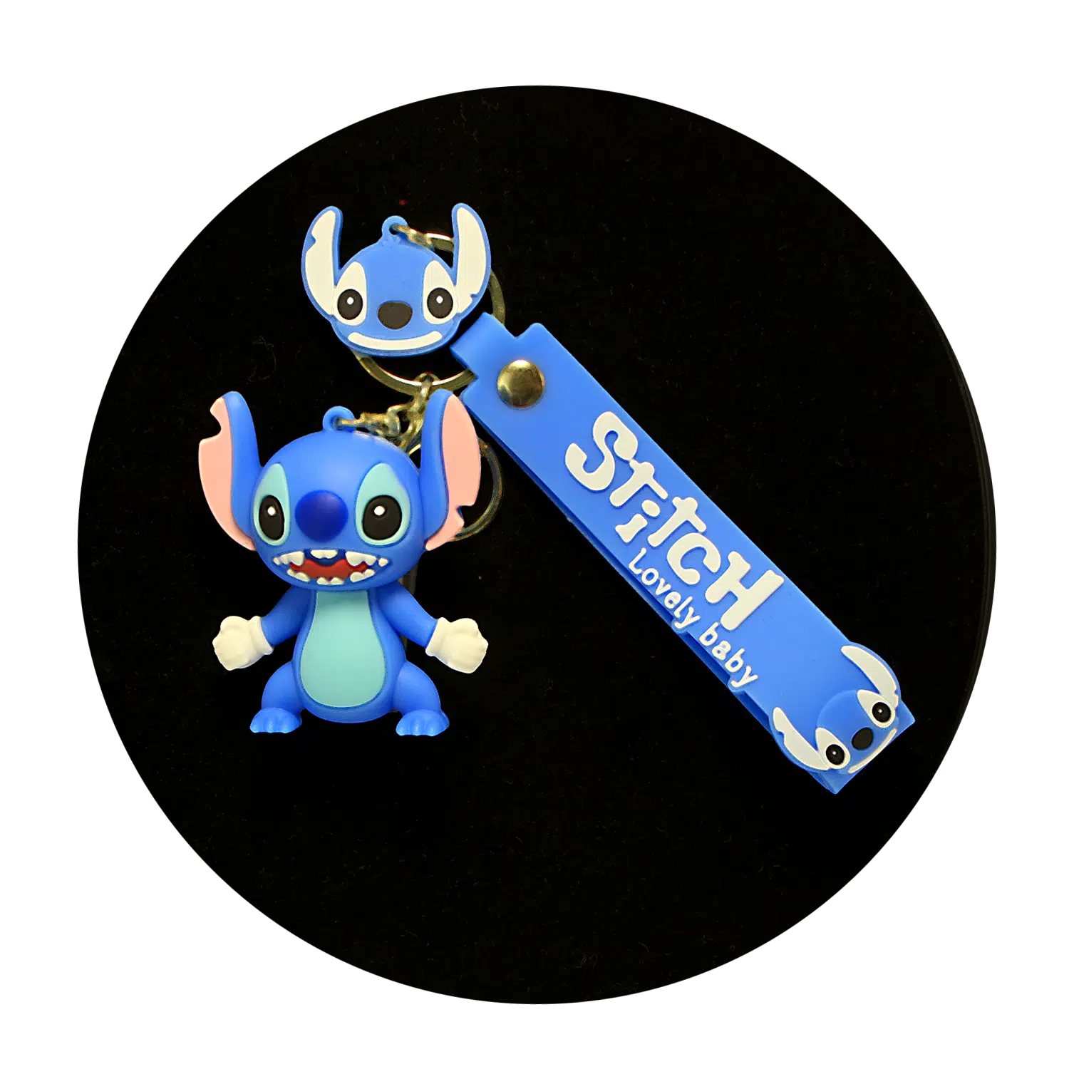 KSB-377 Disney Movie – Lilo & Stitch – Stitch Blue 09 – Keychain With Silicone Band