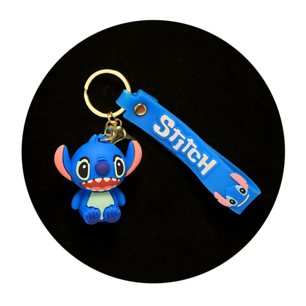 KSB-379 Disney Movie - Lilo & Stitch - Stitch Blue 11 - Keychain With Silicone Band