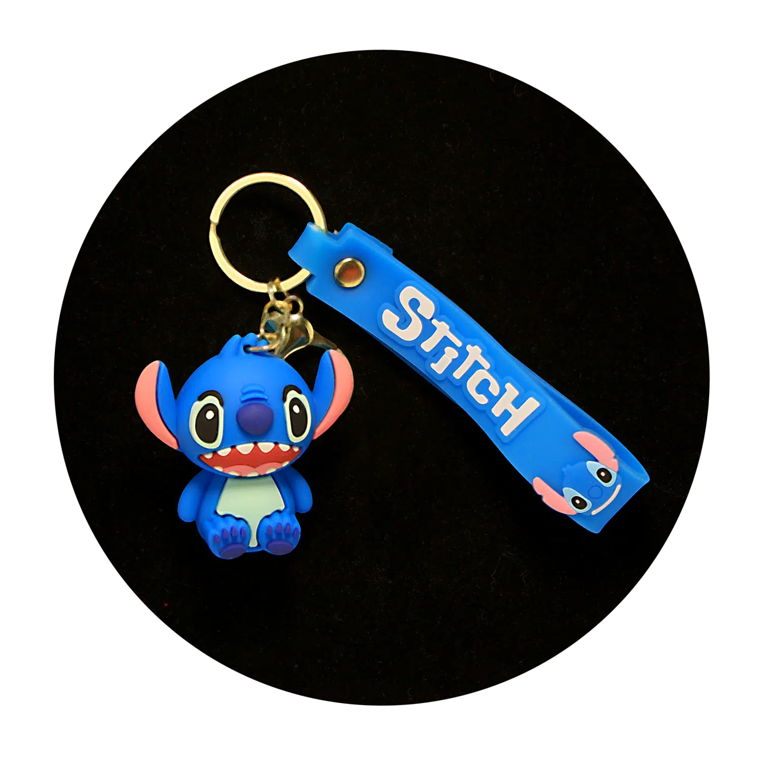 KSB-379 Disney Movie – Lilo & Stitch – Stitch Blue 11 – Keychain With Silicone Band