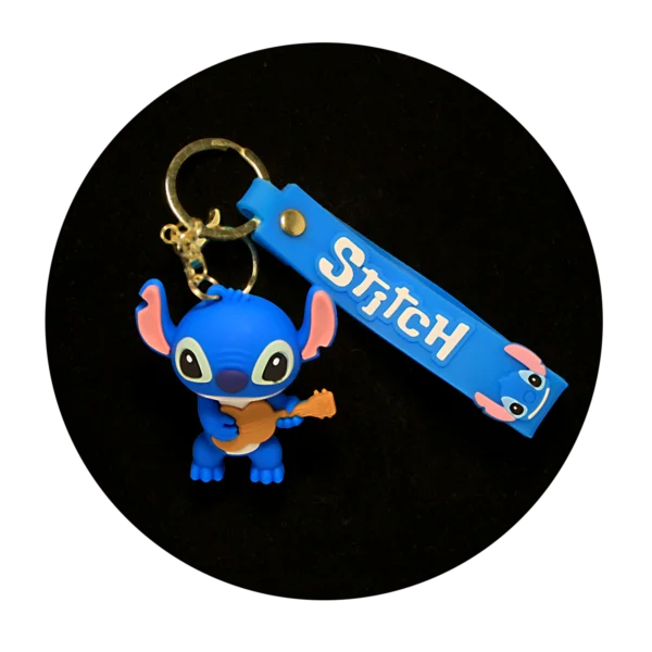 KSB-380 Disney Movie - Lilo & Stitch - Stitch Blue 12 - Keychain With Silicone Band