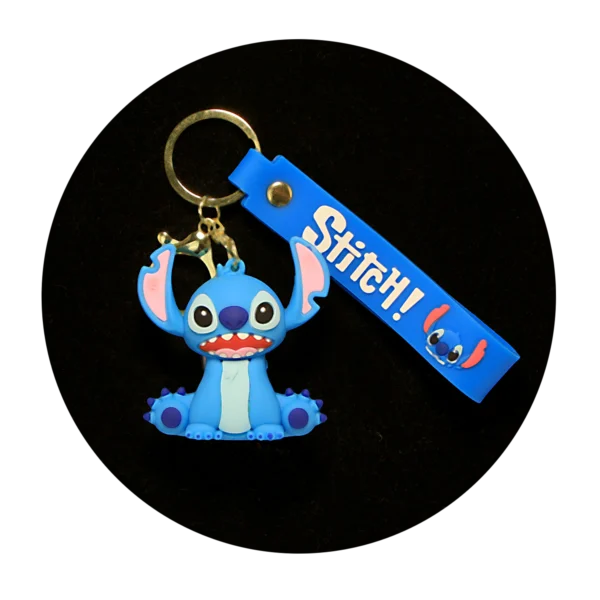 KSB-381 Disney Movie - Lilo & Stitch - Stitch Blue 13 - Keychain With Silicone Band