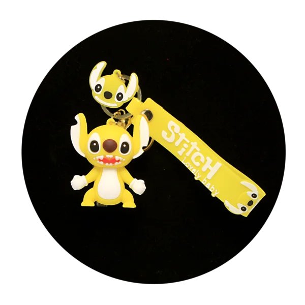 KSB-384 Disney Movie - Lilo & Stitch - Stitch Yellow - Keychain With Silicone Band
