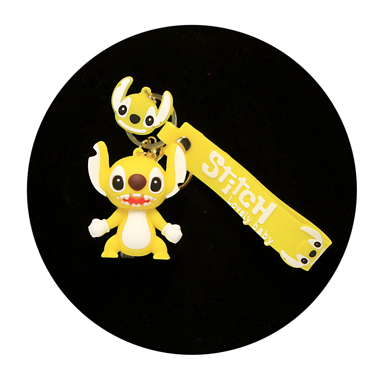 KSB-384 Disney Movie – Lilo & Stitch – Stitch Yellow – Keychain With Silicone Band